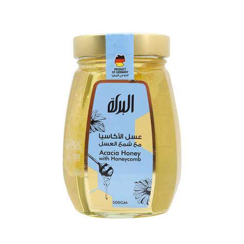 عسل الاكاسيا مع شمع العسل 500 غم